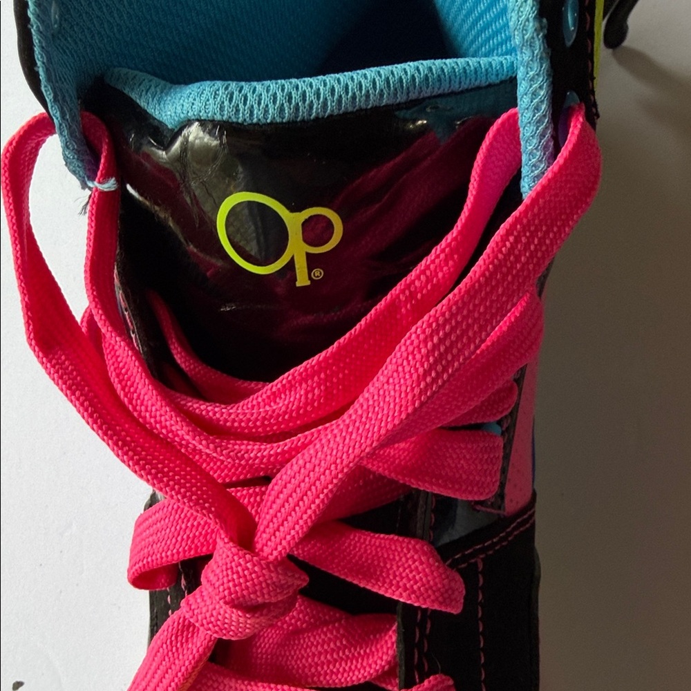 OP Kids Neon Yellow, Hot Pink & Teal High-Top Sneakers - Picture 8 of 10